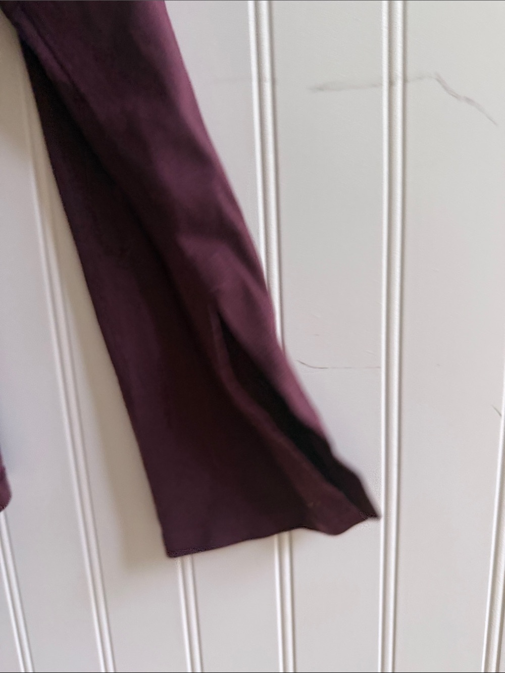(359)Athleta Wine-Colored Long Sleeve Layered Tank Top - Picture 4 of 7